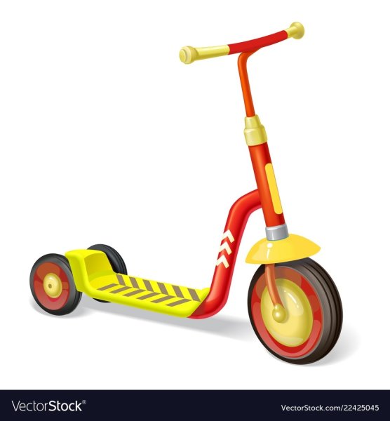 Дети на самокате на прозрачном фоне