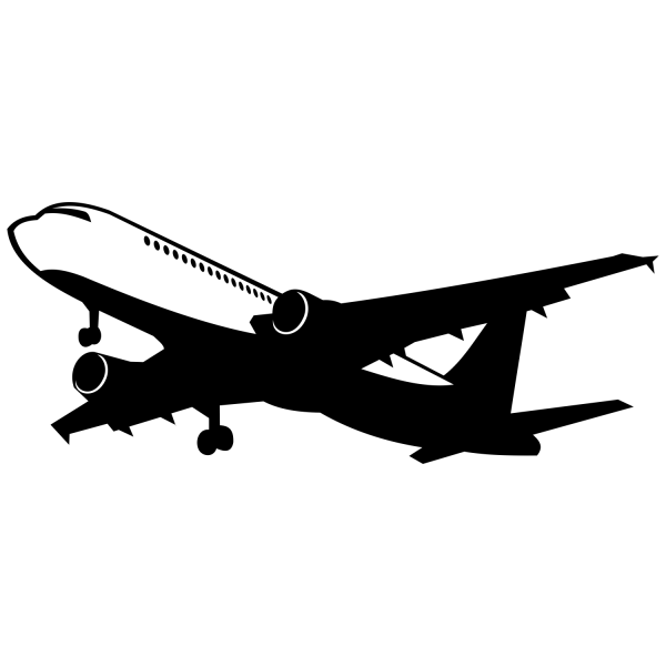 Самолет черно белый