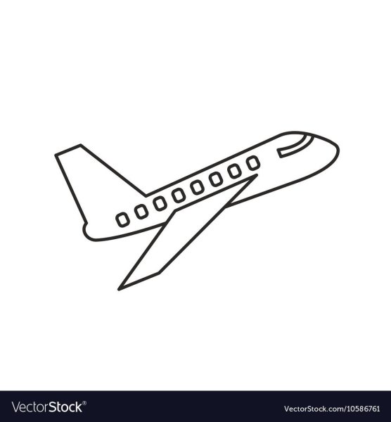 Контурный самолётик