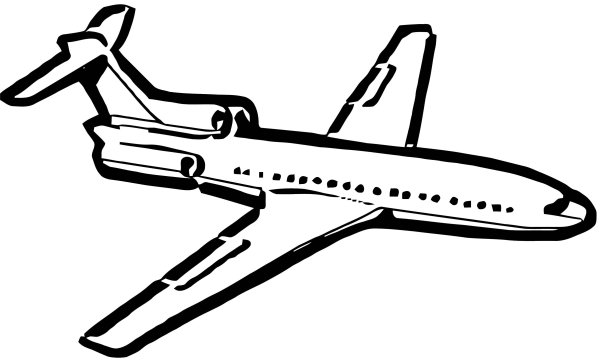 Самолетик черно белый