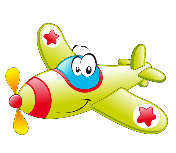 Самолет детский спереди вектор