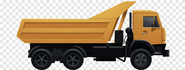 КАМАЗ вид сбоку на белом фоне