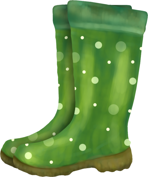 Сапоги детские на прозрачном фоне