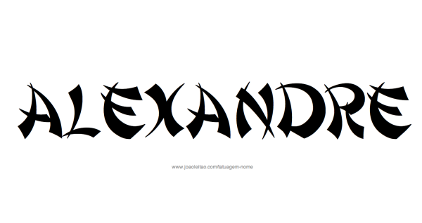 Эскиз тату надпись Александр