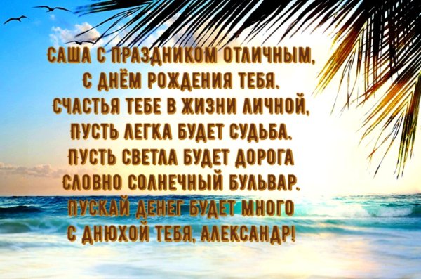 Поздравления с днём рождения мужчине Александру