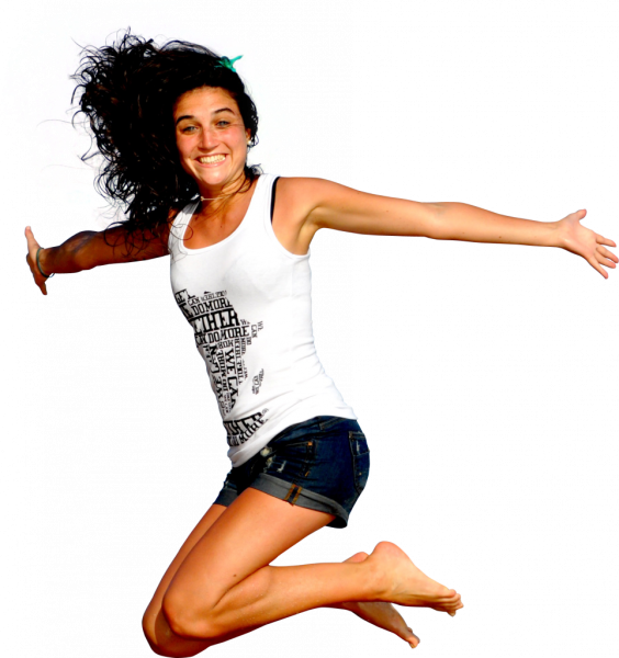 Девушка в прыжке