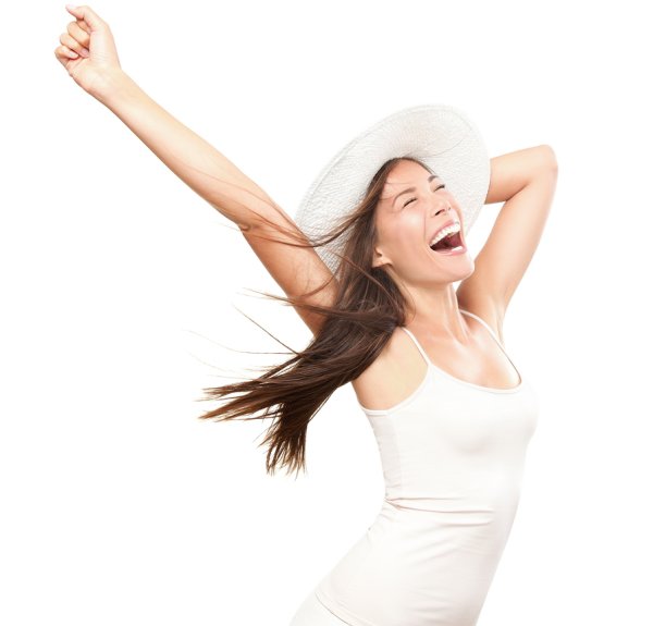 Радостная девушка