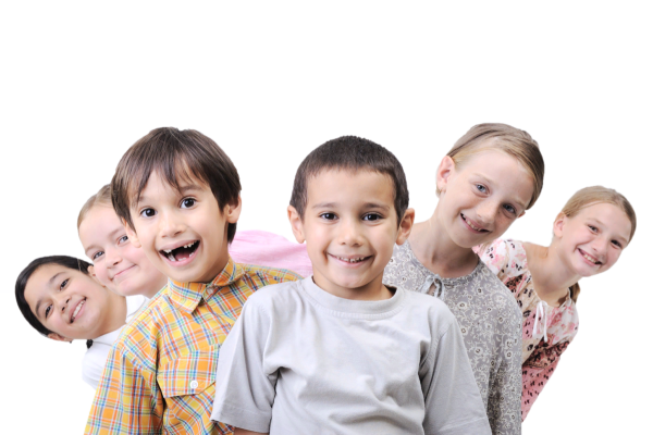 Дети на белом фоне