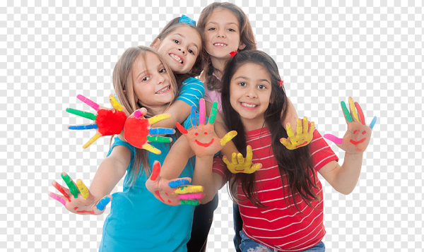 Веселые дети на белом фоне