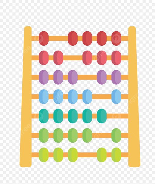 Счеты детские на прозрачном фоне