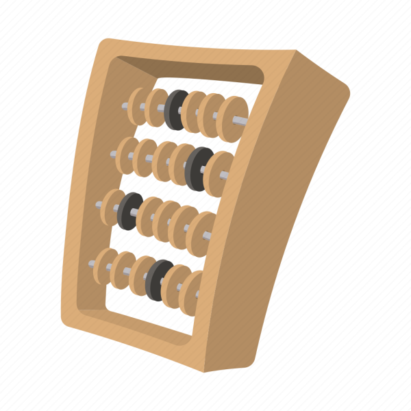 Счеты на белом фоне