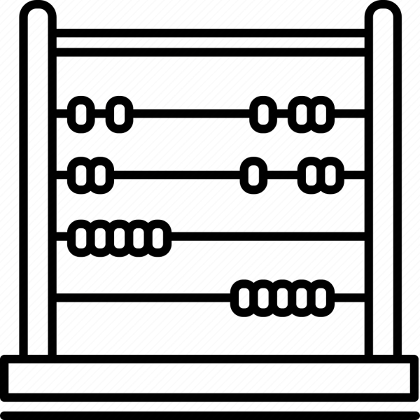 Счеты черно белые