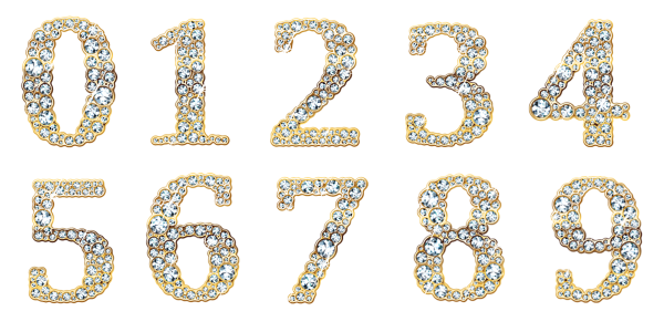 Клипарт цифры на прозрачном фоне