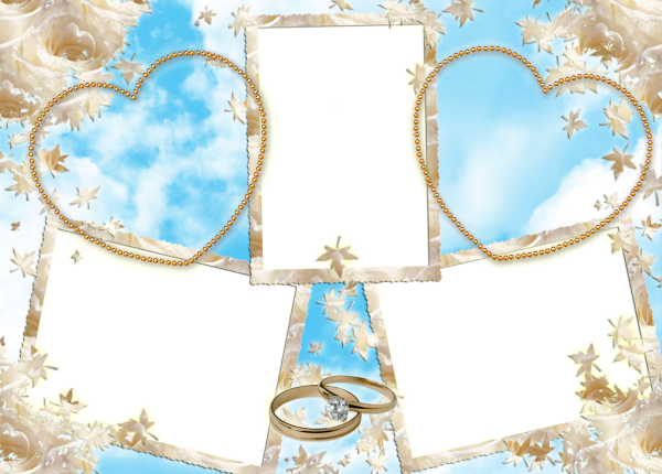 Рамки для свадебного коллажа