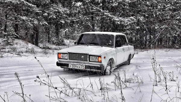 ВАЗ 2107 зимой