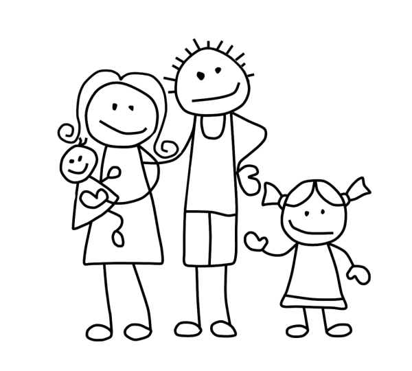 Семья рисунок карандашом