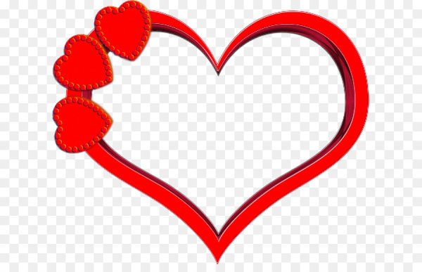 Рамка сердце красное