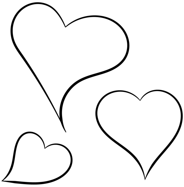 Сердце раскраска