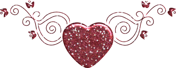 Мерцающие сердечки на прозрачном фоне