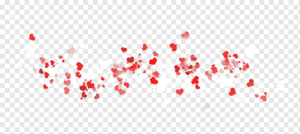 Россыпь красных сердечек