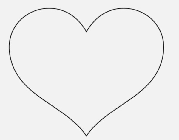 Контур сердечка для вырезания