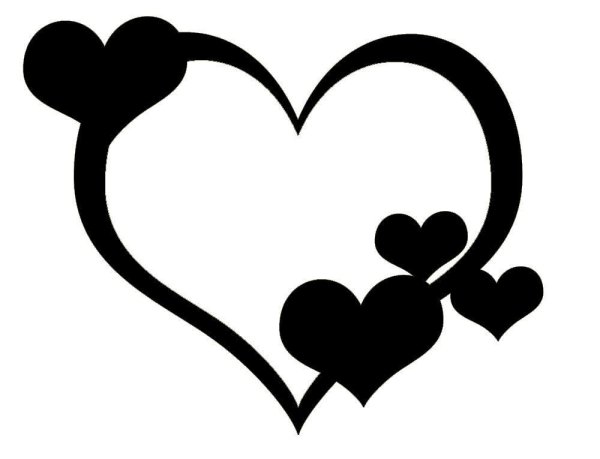 Сердце трафарет