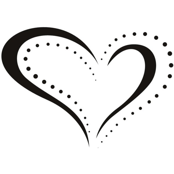 Сердечко контурное