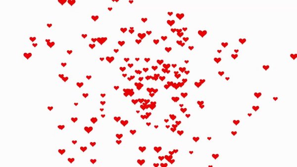 Сердечки летят