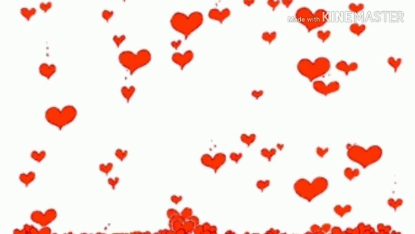 Летающие сердечки на прозрачном фоне