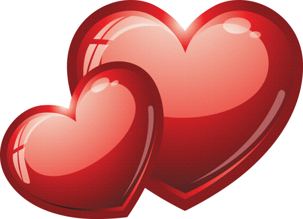 Сердечки на прозрачном фоне