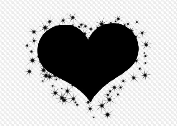 Сердечко черное