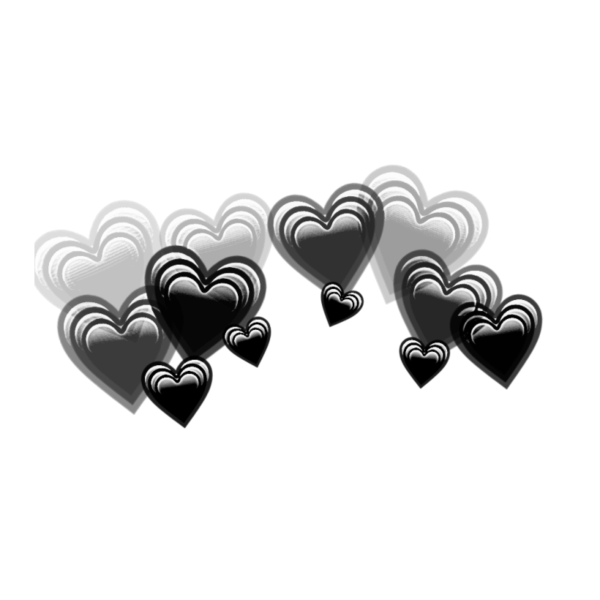 Белое сердечко на черном фоне