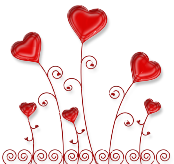 Клипарт сердечки на прозрачном фоне