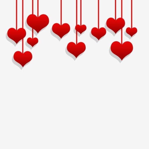 Висячие сердечки