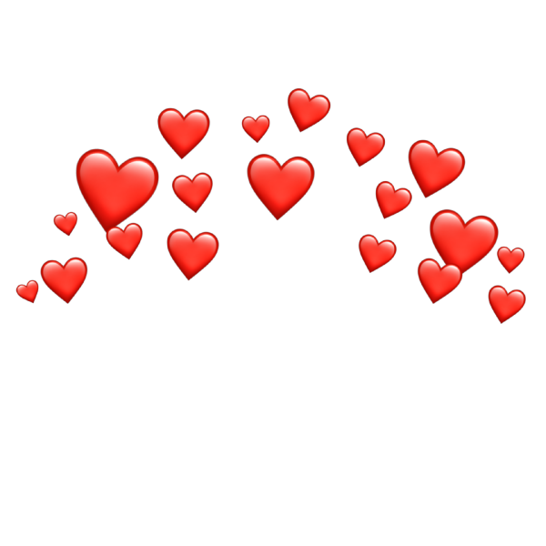 Сердечки на прозрачном фоне