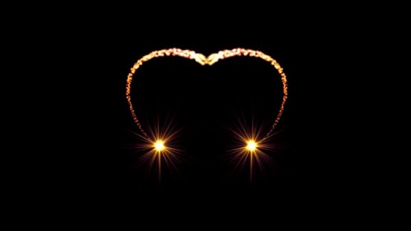 Золотые сердечки на черном фоне