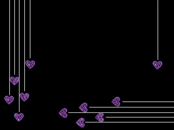 Анимация сердечки на черном фоне