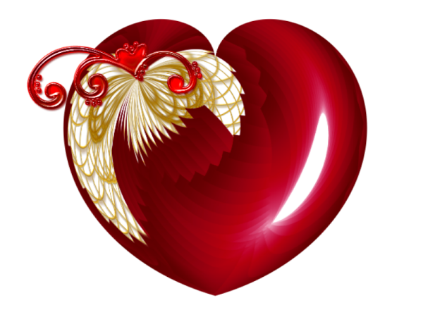 Новогоднее сердце на прозрачном фоне