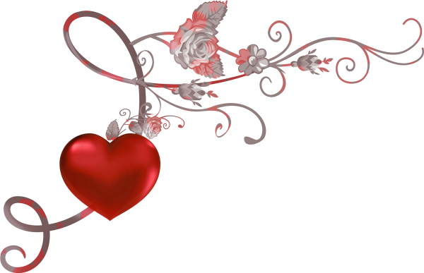 Свадебные сердечки на прозрачном фоне