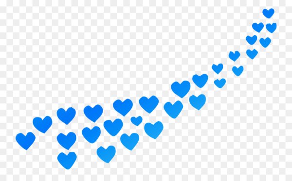 Гирлянда из сердечек без фона