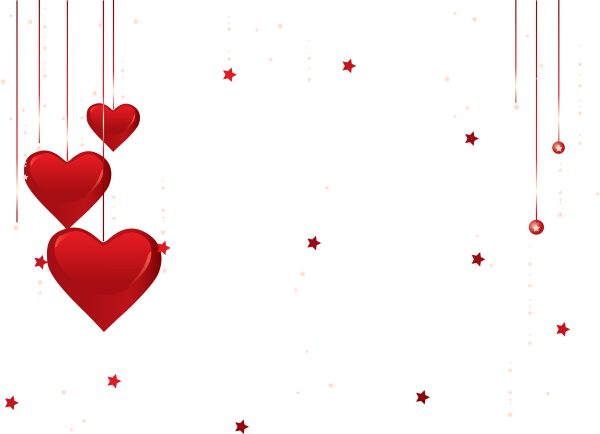 Сердечки на прозрачном фоне