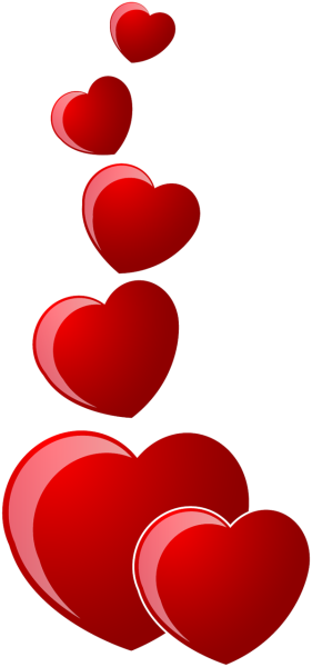 Сердечки на прозрачном фоне