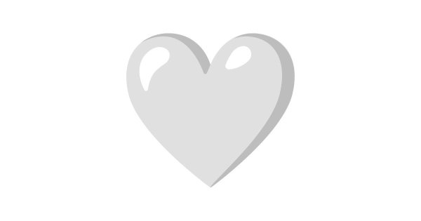 ЭМОДЖИ белое сердце