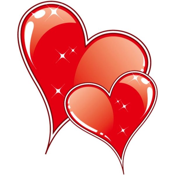 Сердечки на прозрачном фоне