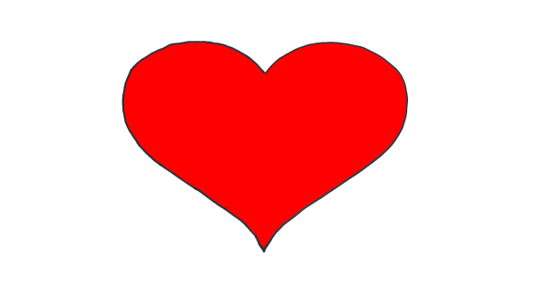 Сердце на белом фоне