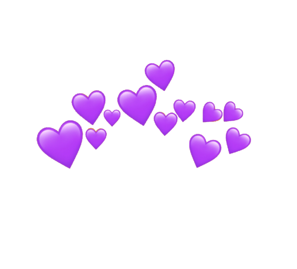Фиолетовое сердечко стикер