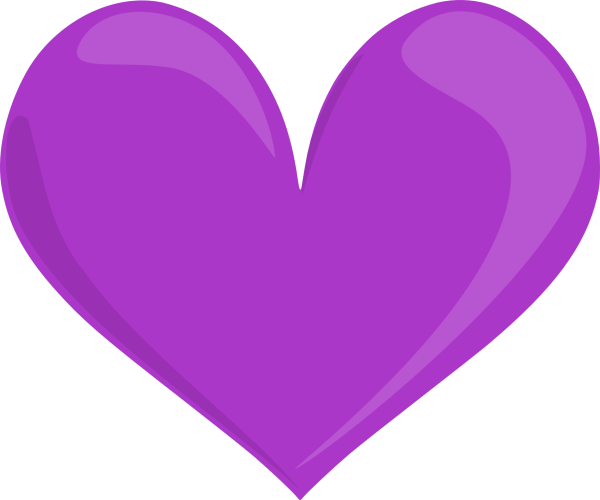 Сердце фиолетовое