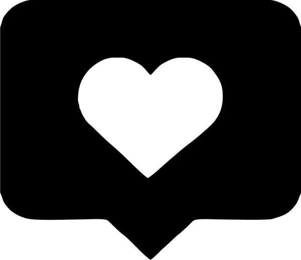 Значок инстаграмма в сердечке