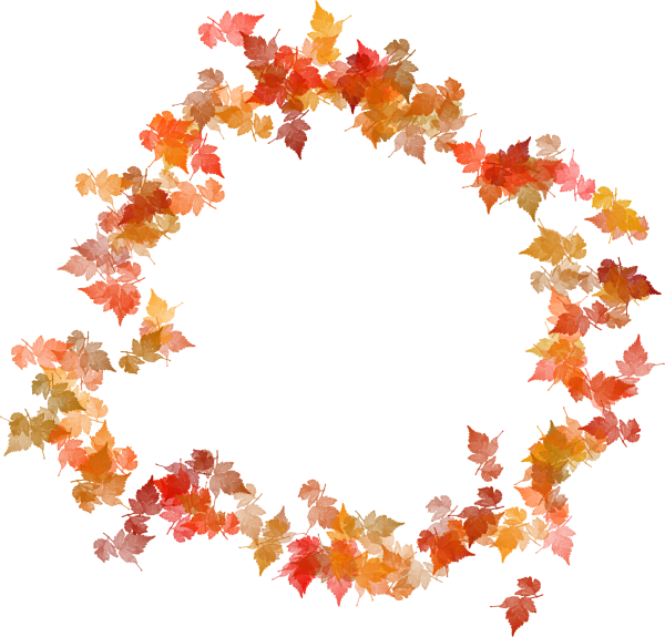 Осенняя рамка круглая