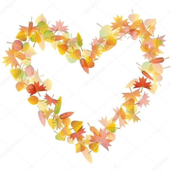 Сердце из листьев